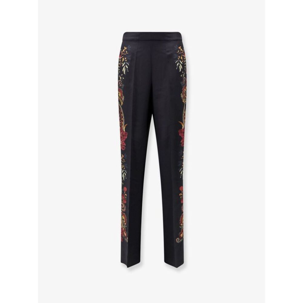 Etro Women Silk Trousers With Paisley Pattern